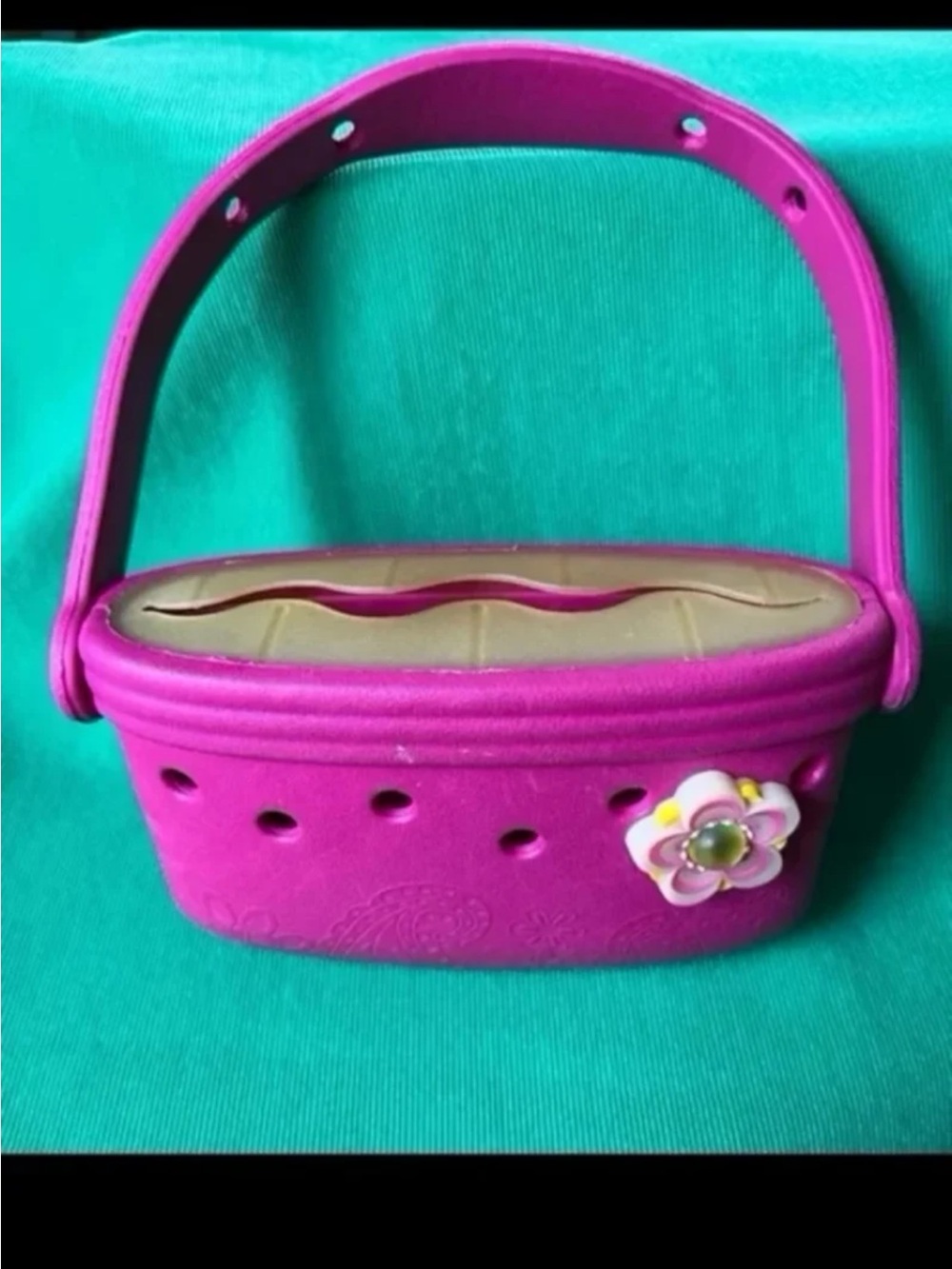 Crocs shoes Girls Jibbitz charms Purse HTF 6” across x 8.5” tall